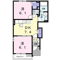 ドミールⅡ（前橋市上大屋町）の物件間取画像